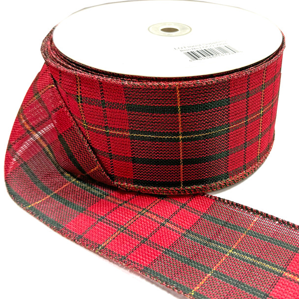 #40 Holiday Tartan Print Ribbon - 25 Yards