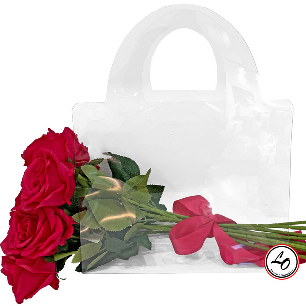 Acrylic Flower Carrying Purse - Large - 10 Pack