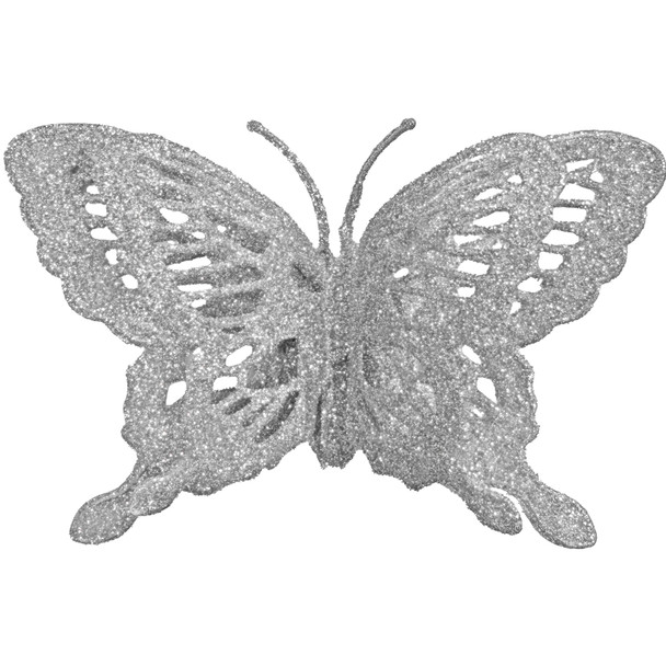 5.5" Double Level Butterflies - 7 Pack - Silver