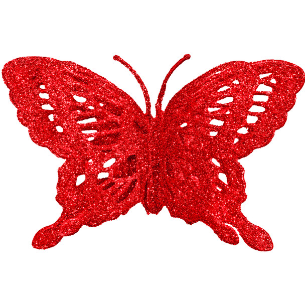 5.5" Double Level Butterflies - 7 Pack - Red