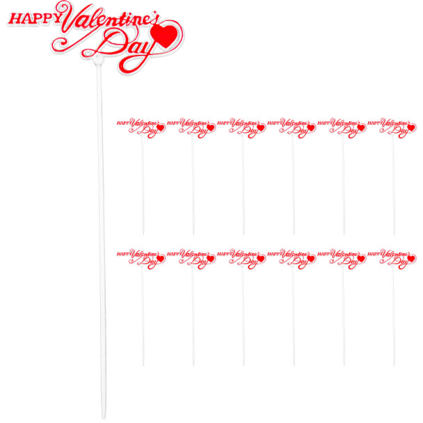 Valentine's Day Floral Arrangement Picks - 12 Pieces