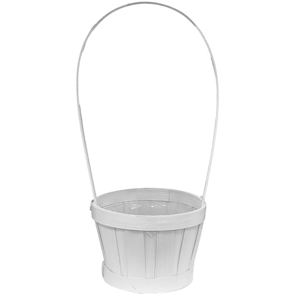 14" White Splendor Floral Basket with Liner