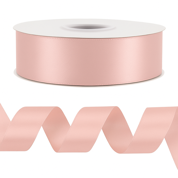 1.5" Single Face Satin Ribbon - Blush - 50 Yards 1.5" Single Face Satin Ribbon - Blush - 50 Yards