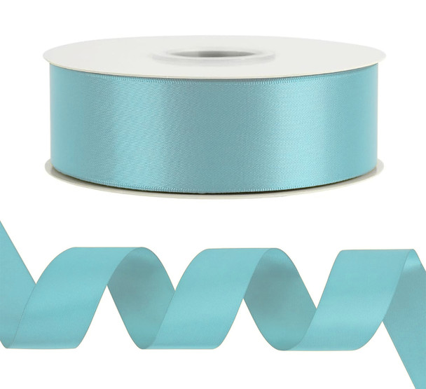 1.5" Single Face Satin Ribbon - Aqua - 50 Yards 1.5" Single Face Satin Ribbon - Aqua - 50 Yards