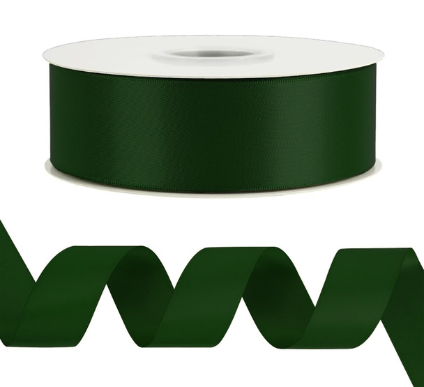 1.5" Single Face Satin Ribbon - Hunter Green - 50 Yards 1.5" Single Face Satin Ribbon - Hunter Green - 50 Yards
