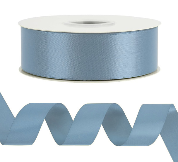 1.5" Single Face Satin Ribbon - Antique Blue - 50 Yards 1.5" Single Face Satin Ribbon - Antique Blue - 50 Yards