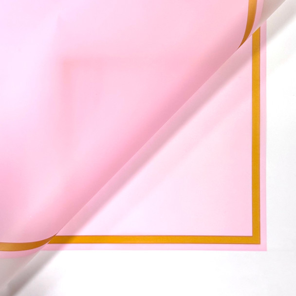 Gold Edge Translucent Pink Floral Wrapping Paper - 20 Sheets