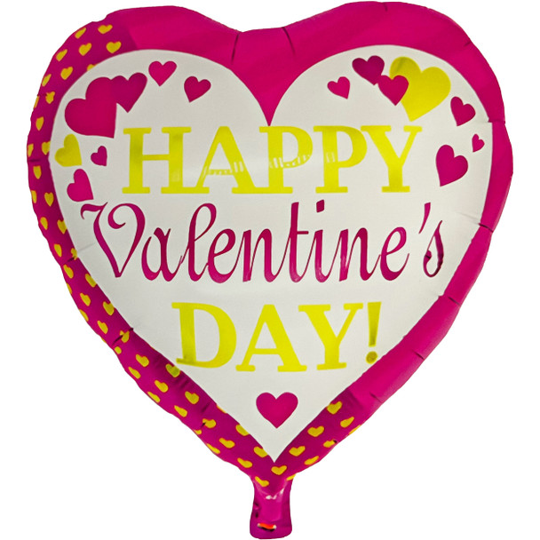 18" Happy Valentine's Day Mylar Foil Balloon - 10 Pieces