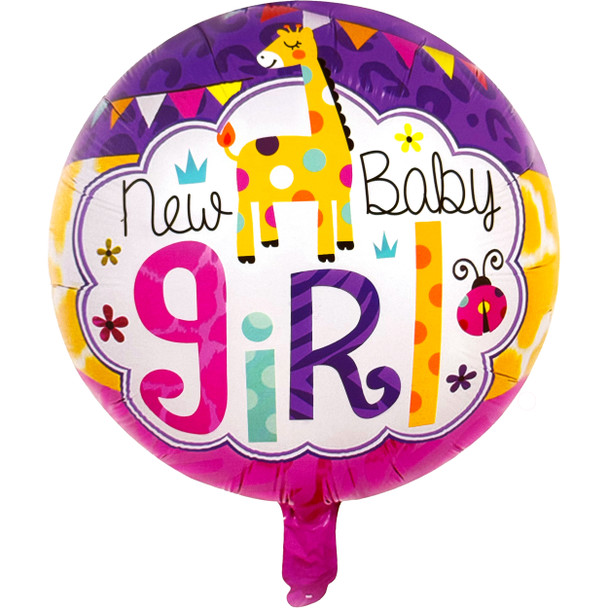 18"New Baby Girl Mylar Foil Balloon - 10 Pieces