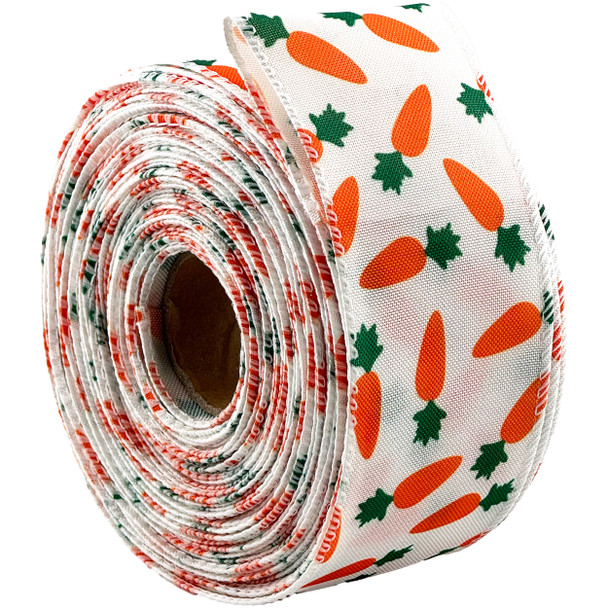 2.5" x 25 Yards Carrots Easter Ribbon