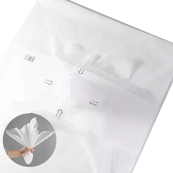 Non-Woven Fabric Floral Wrapping Paper - White - 50 Sheets