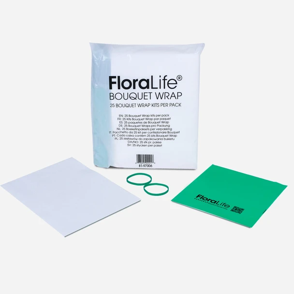 FloraLife® Bouquet Wrap Hydration Kit – 25 Pack