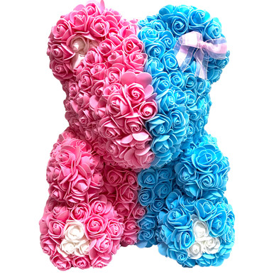 Forever Rose Teddy Bear - Premium X - Black - 14 in.