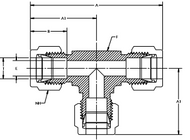 CS-Lok® Union Tee Tube Fittings are made to strict quality control standards (Drawing)