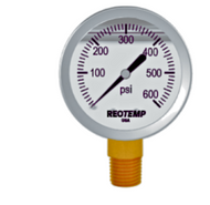 - 1 /4"NPT, Pressure Gauge, 0- 600psi, 2.5", Bottom, 304 Stainless 