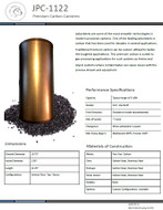 JPC-1122, Carbon Filter 1122 - 11" OD, 2.06" ID, 22.25" HT, Vertical Flow, Outside to In, Javelina 