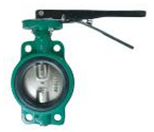 Chem Oil Butterfly Valve Wafer Nickel Plated Disc w/ Buna Seat
