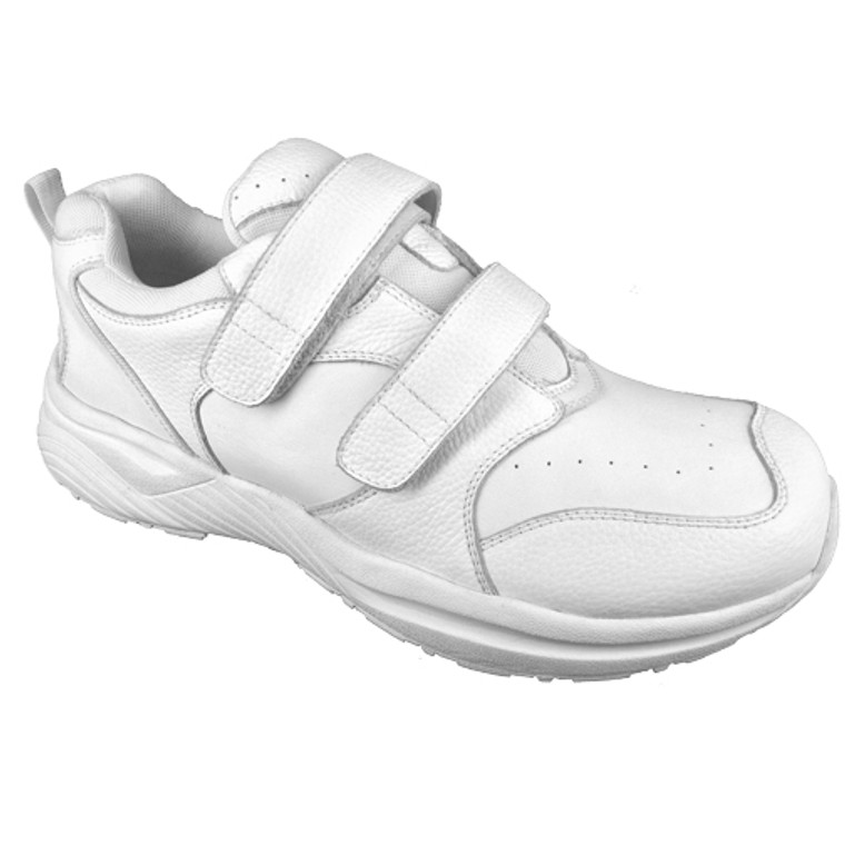 Genext by Pedors Athletic Hook and Loop White Womens Side Profile