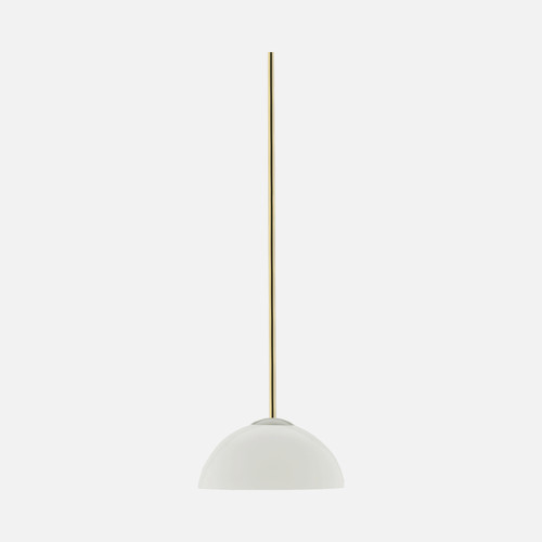 Polished brass glass pendant light