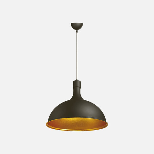 Black and brass pendant light