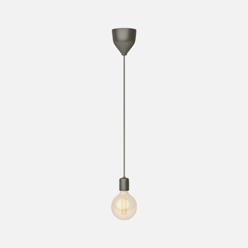 Brushed metal pendant light