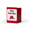 Fire Service Key Red Metal Box