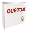Customized Regular Sized White Metal Box With 2 Padlocks