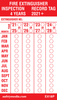 4-Year Plastic Extinguisher Inspection Tags