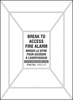 Pull station cover plastic lens - bilingual notice