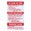 In Case Of Fire Sign Temporal 2 Stage Elevator false Alarm Acrylic