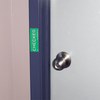 Magnetic evacuation door marker with bold “CHECKED” text for metal doors and frames