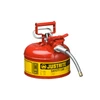 1 Gallon Type II Safety Can with flexible spout for safe storage and dispensing of flammable liquids