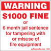 Warning & Fine Sticker