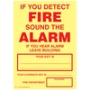 School Fire Alarm Cards Yellow Cardstock 10/PKG
