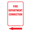 Fire Department Connection Reflective Alum Sign