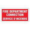 Bilingual Fire Department Connection Aluminum Sign