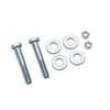 Hardware set for mounting signs on square posts including bolts