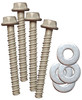 Concrete hardware set with bolts and washers for secure installations