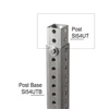 10-foot galvanized perforated square sign post with multiple mounting holes