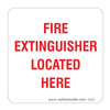 Emergency fire extinguisher location label – adhesive sticker