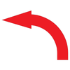 Anti-Slip Floor Decal Pedestrian Traffic Control Left Turn Arrow