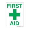 First Aid Vinyl Sticker with universal first aid symbol for marking medical stations