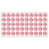 No Smoking WHMIS Hazard Symbol, 50 x 0.75" Stickers