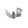 Stainless steel bracket with bolt for mounting signs on various post types