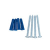 Pack of screws and plastic wall anchors for secure mounting.