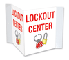 3-Way Lockout Center Projecting Sign
