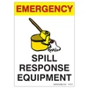 Spill Response Equipment Sticker. 5 x 7"