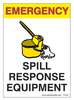 Spill Response Equipment Sticker. 5 x 7"