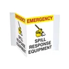 3-Way Projecting Spill Response Equipment Sign
