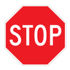 Reflective Stop Sign for traffic control on private property.